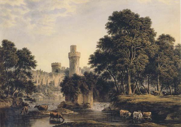 John glover Warwick Castle with Cattle (mk47)